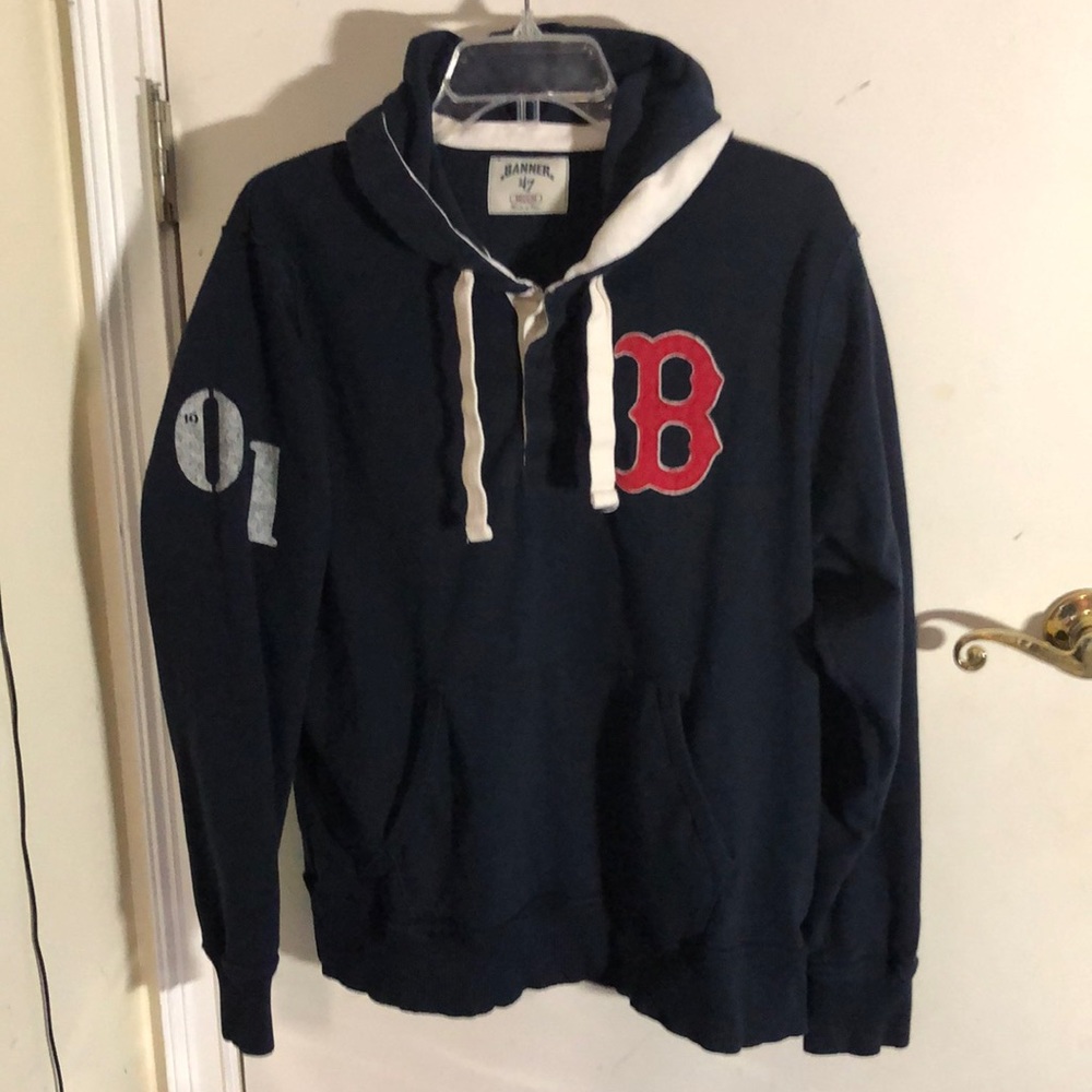 Boston Red Sox MLB ‘47 Banner Hooded Sweatshirts Est. 1901 Men’s Medium
